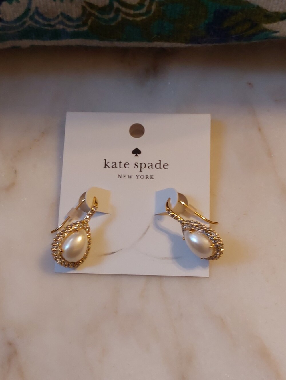NWT Kate Spade Faux Pearl Earrings, MSRP $79